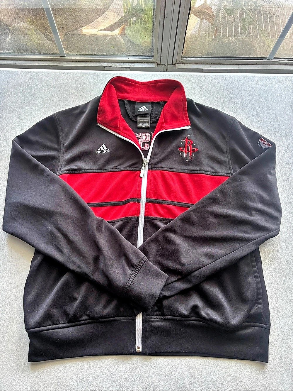 adidas NBA Houston Rockets Full Zip Track Jacket Large